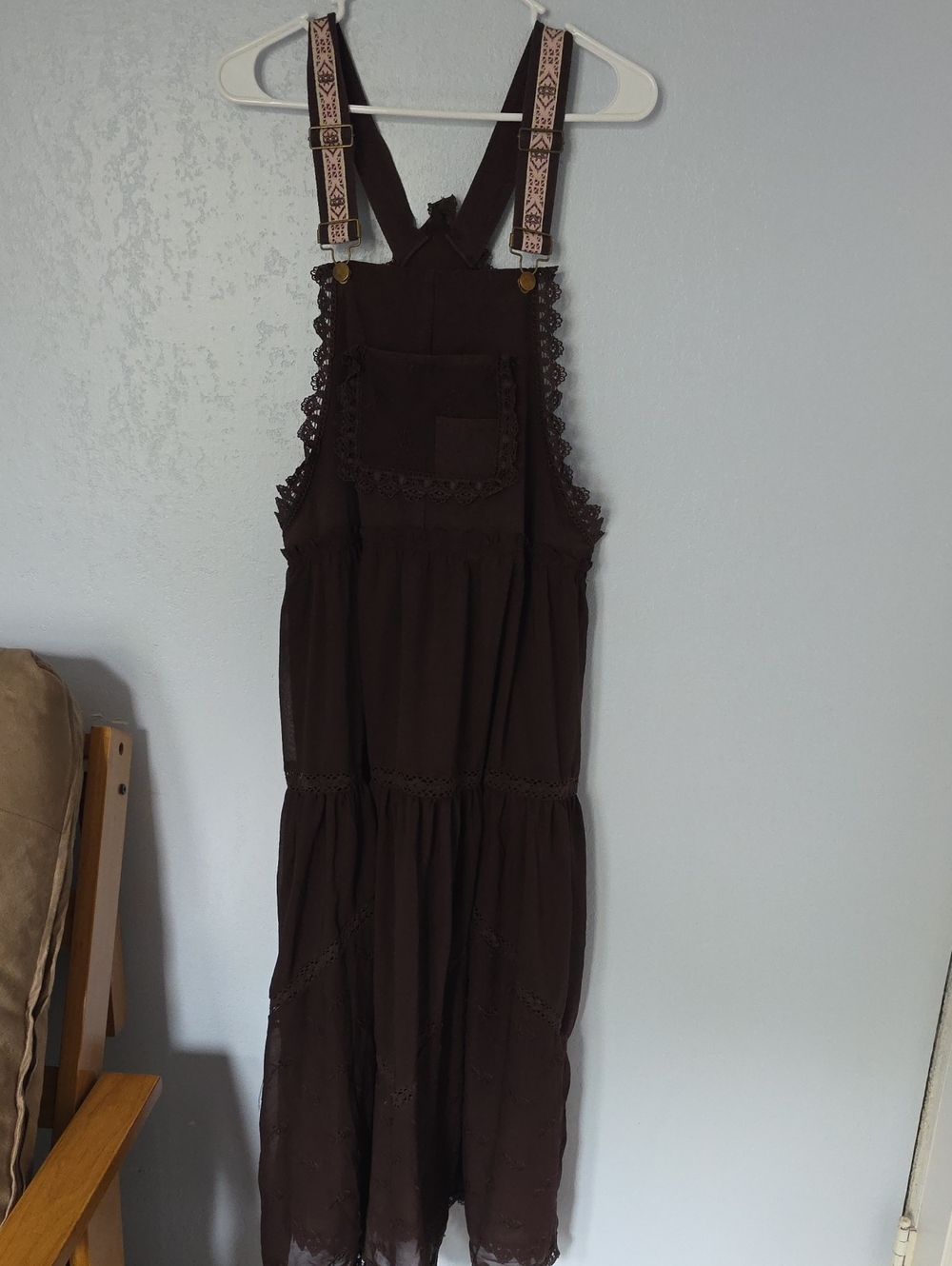 Lacy dress With Adjustable  Shoulder Straps.